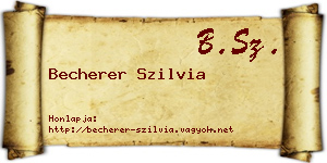 Becherer Szilvia névjegykártya